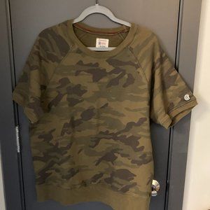 TODD SNYDER + CHAMPION SHORT SLEEVE CAMO SWEATSHIRT